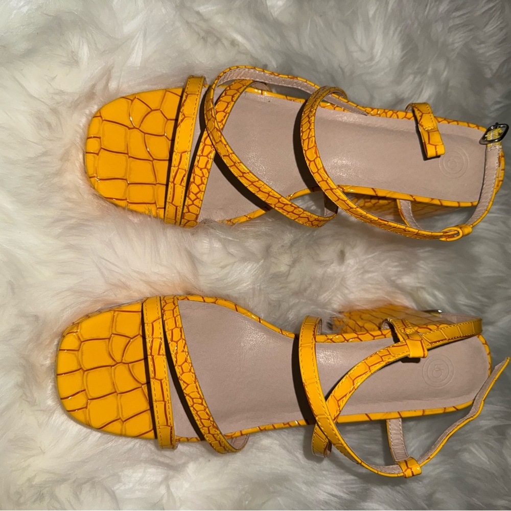 Urban Outfitters Yellow Strappy Sandals
